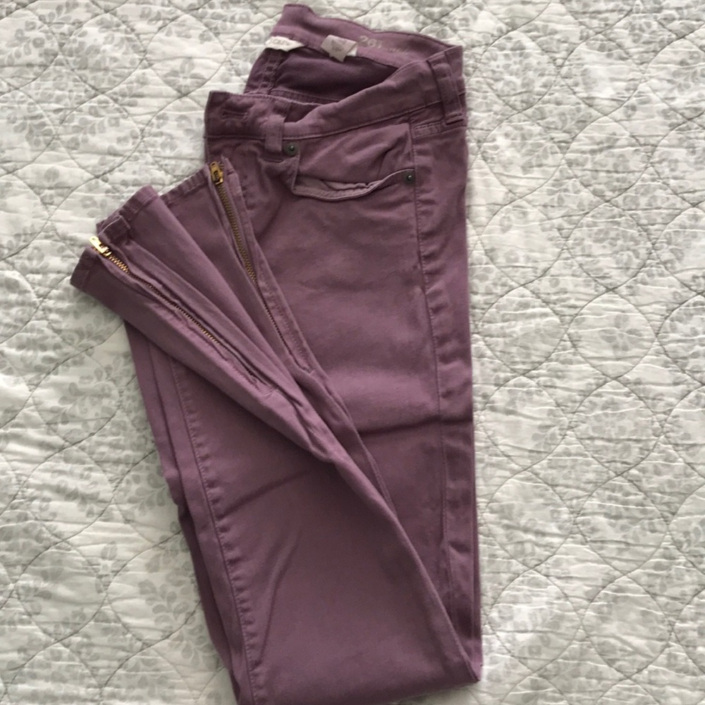 j. crew zipper toothpick jeans